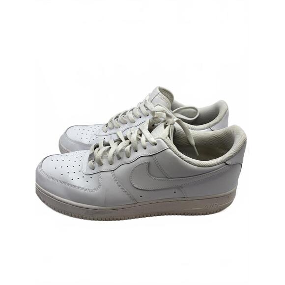 Nike Other - Nike Air Force 1 Low ’07 Triple White Leather Sneakers Size 16 Men CW-2288-111